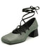 Chaussures Bout Carré Lacées Talon Bloc 6
