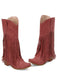Bottes western bohèmes à franges, talon épais et hauteur mi-mollet