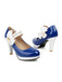 Chaussures à talons hauts Mary Jane avec nœud latéral et bloc de couleurs