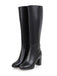 Bottes à talons hauts solides et pointues mates