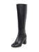 Bottes à talons hauts solides et pointues mates