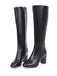 Bottes à talons hauts solides et pointues mates