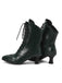 Bottines Victoriennes Violettes à Bout Pointu Lacets et Petit Talon