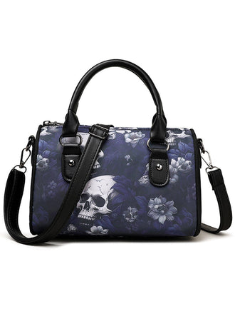 Sac multifonction Halloween à motifs de crânes floraux vintage