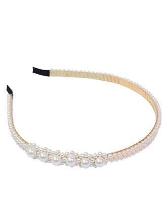 Bandeau Rétro en Perles Blanches 2