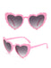 Lunettes de soleil vintage à monture en forme de cœur incurvé