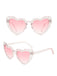 Lunettes de soleil vintage à monture en forme de cœur incurvé