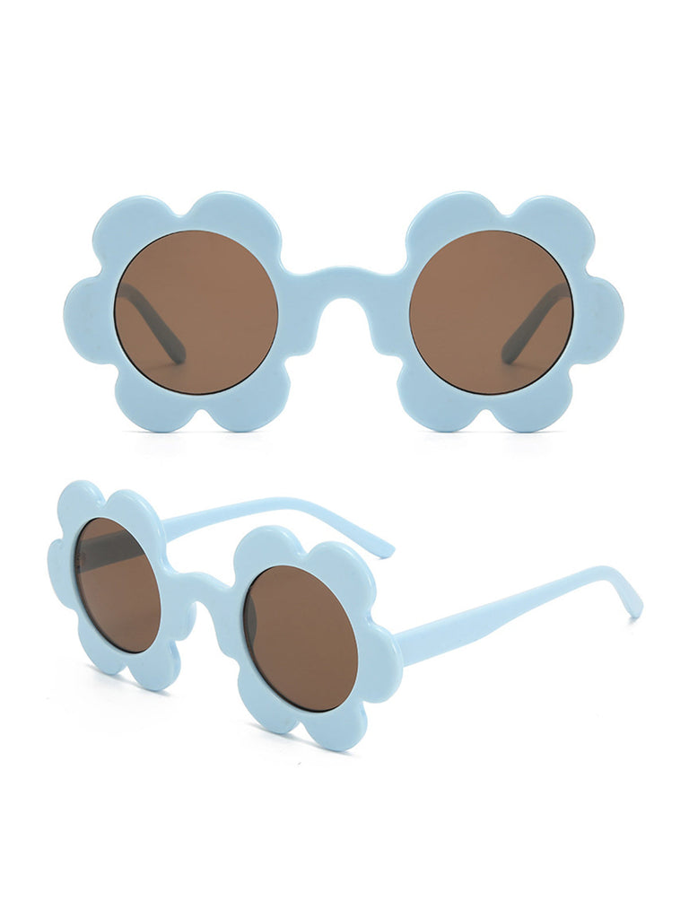 Lunettes de soleil à monture en forme de fleur vintage