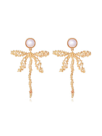 Boucles d'oreilles pendantes rétro en fil de fer et perles libellule