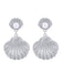 Boucles d'oreilles coquillage en perles blanches