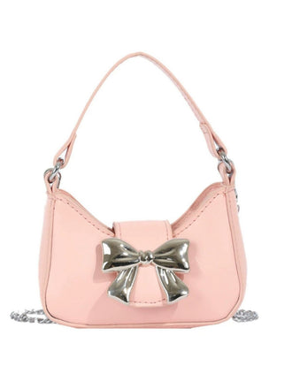 Sac à main vintage en cuir avec poignée en nœud