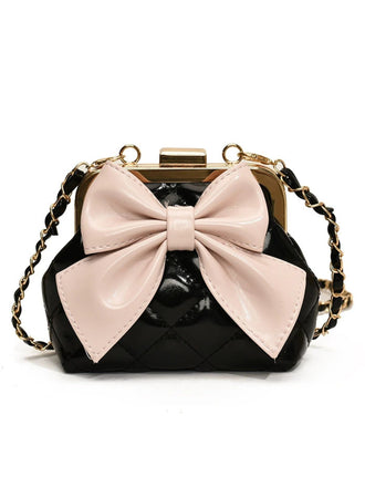 Sac bandoulière vintage avec chaîne et nœud