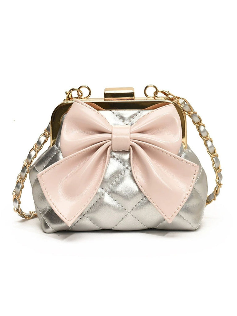 Sac bandoulière vintage avec chaîne et nœud