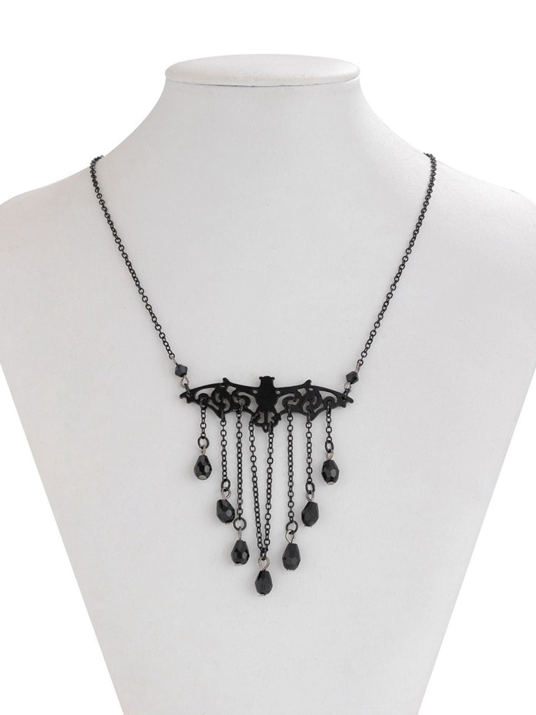 Collier pendentif chauve-souris en alliage gothique
