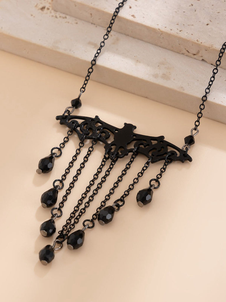 Collier pendentif chauve-souris en alliage gothique