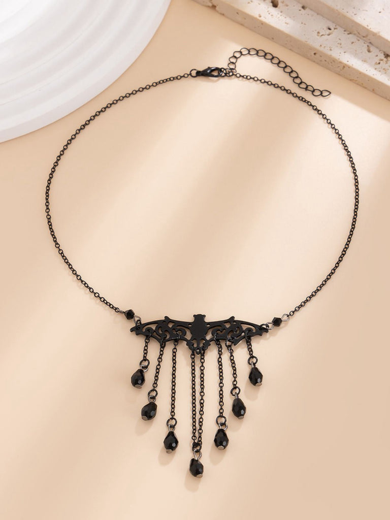 Collier pendentif chauve-souris en alliage gothique