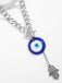 Collier pendentif gothique en forme de paume avec œil de démon