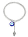 Collier pendentif gothique en forme de paume avec œil de démon
