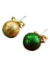 Boucles d'oreilles à tige en paillettes avec nœud en forme de boule de Noël