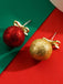 Boucles d'oreilles à tige en paillettes avec nœud en forme de boule de Noël