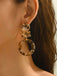 Boucles d'oreilles pendantes vintage à imprimé léopard