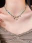Collier Bohème Étoile Lune Soleil en Perles Turquoise