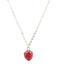 Collier Pendentif Fraise Mignon