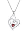 Accessoires Vintage Double Entrelacé Cœur Rouge Cristal Amour