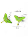 Boucles d'Oreilles Vintage Lune Papillon de Nuit Pendantes Vert 3