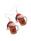 Boucles d'Oreilles Pendantes Bonnet de Père Noël 2026