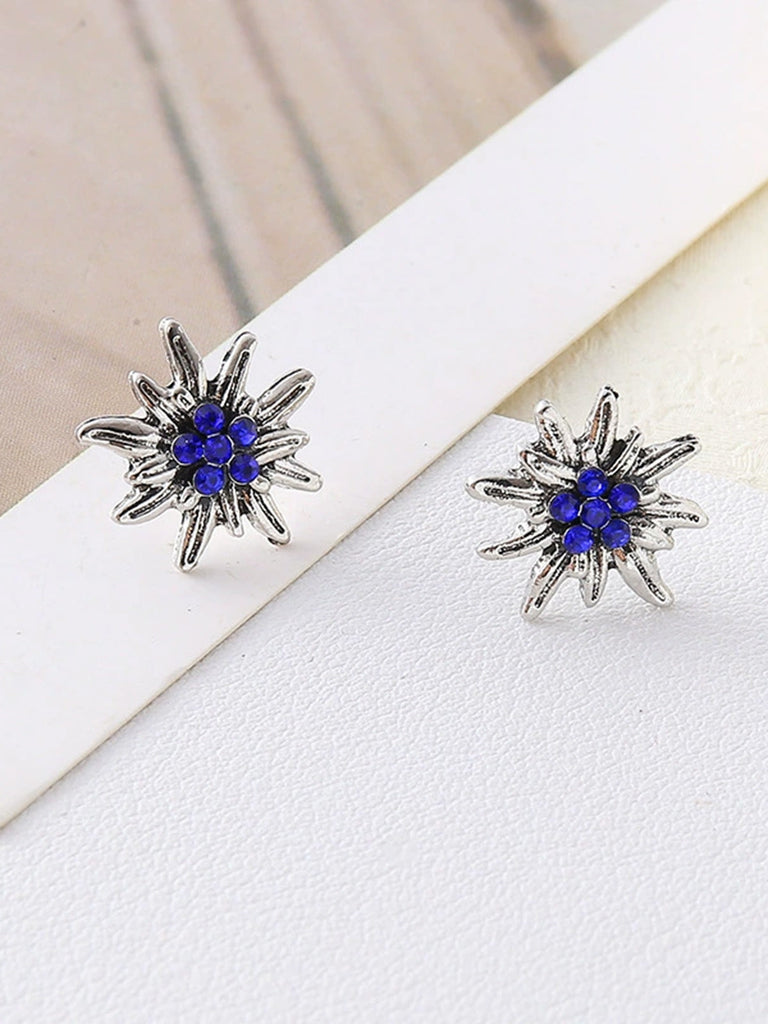 Accessoires Strass Edelweiss Flower Argent Stud