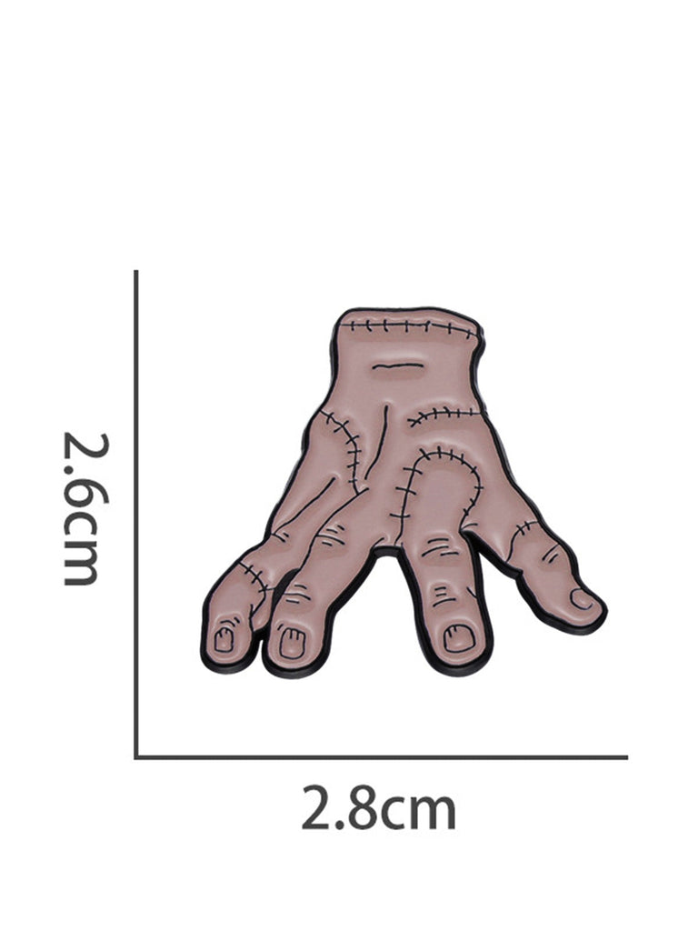 Broche Halloween Main de Zombie Cousue