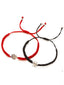 Bracelet de couple gothique rouge et noir à breloque araignée