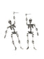 Boucles d’oreilles pendantes Halloween à squelette et chaînes