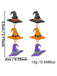 Boucles d’oreilles émaillées d’Halloween à citrouille, chapeau de sorcier, chauve-souris et bonbon