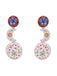 Boucles d'oreilles pendantes bohèmes vintage à fleurs peintes à la main