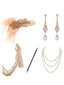 5PCS Accessoires Gatsby Flapper années 1920 à plumes et perles