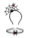 Ensemble gothique d’Halloween bandeau toile d’araignée et ras-de-cou en résille