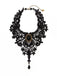 Collier ras-de-cou gothique victorien en dentelle avec pendentif en pierre