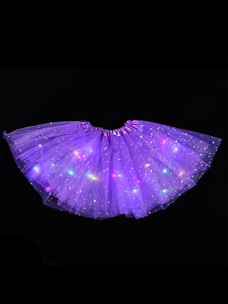 Jupe tutu en tulle étoilé avec éclairage LED