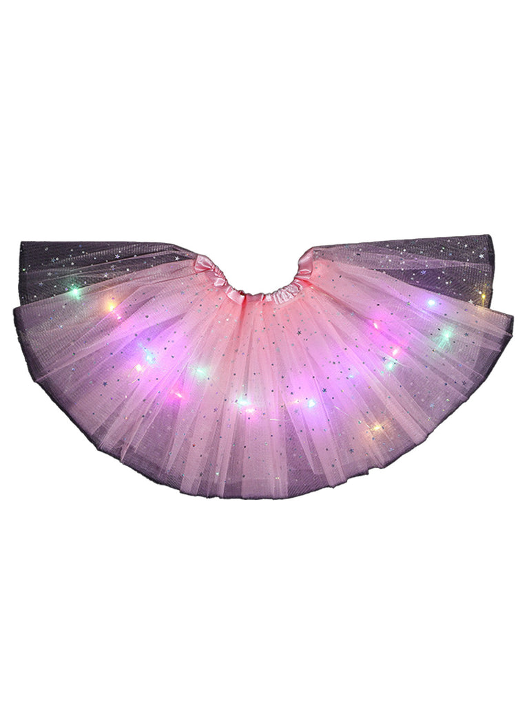 Jupe tutu en tulle étoilé avec éclairage LED