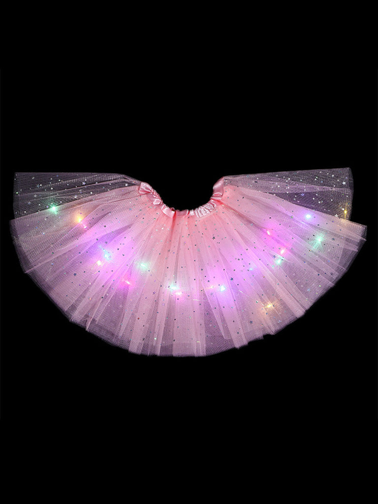 Jupe tutu en tulle étoilé avec éclairage LED