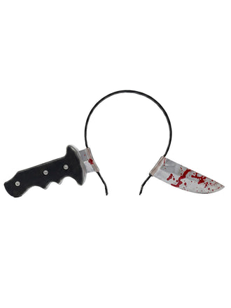Serre-tête déguisement Halloween couteau ensanglanté - 1