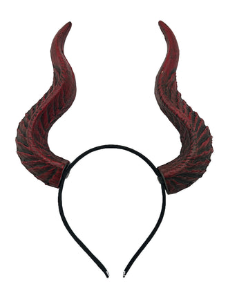 Bandeau noir à cornes de sorcière pour Halloween