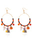 Boucles d’oreilles d’Halloween avec breloques citrouille et chat
