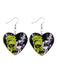 Boucles d’oreilles pendantes cœur Mariée de Frankenstein pour Halloween