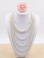 Collier Perles Multirangs Élégant Vintage