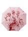 Parapluie automatique rose à éclaboussures de sang révélées par la pluie pour Halloween