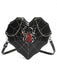 Sac à bandoulière gothique chauve-souris à toile d’araignée et strass