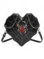 Sac bandoulière gothique chauve-souris strass et motif toile d'araignée